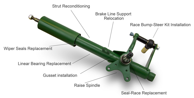 Strut Modification Services For Porsche 914