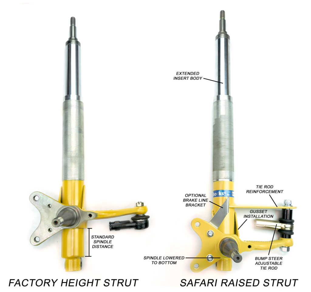 Safari raised struts for Porsche 911