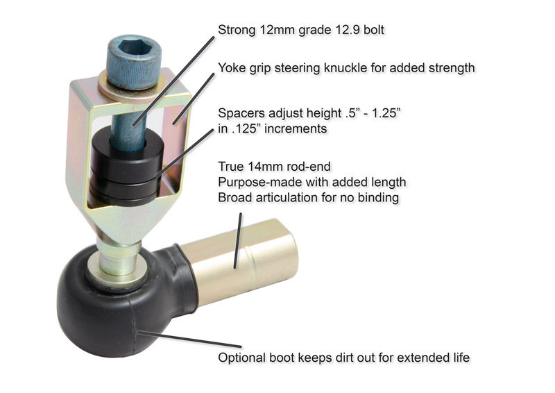 Bolt-On Adjustable Bump Steer Kit Diagram