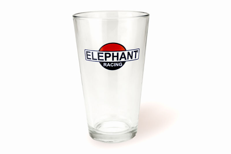 2 Elephant Racing Pint Glasses For Thirsty Elephant Racing Fans