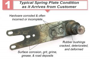 Step 1: Rebuild service for Porsche 911 spring plates