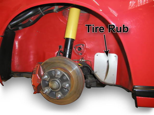 Tire rub example